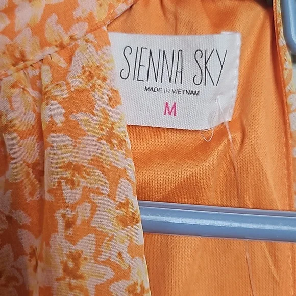 NWT Sienna Sky Orange Dress Medium - Picture 3 of 5